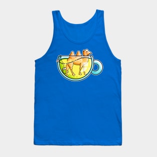 Camel-Mile-Tea Kawaii Cute Chamomile Tea Pun Tank Top